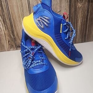 Under Armour Blue and Yellow Athletic Sneakers